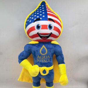 Aqua Hero™ – Official Aqua Vitale Superhero Plush Mascot